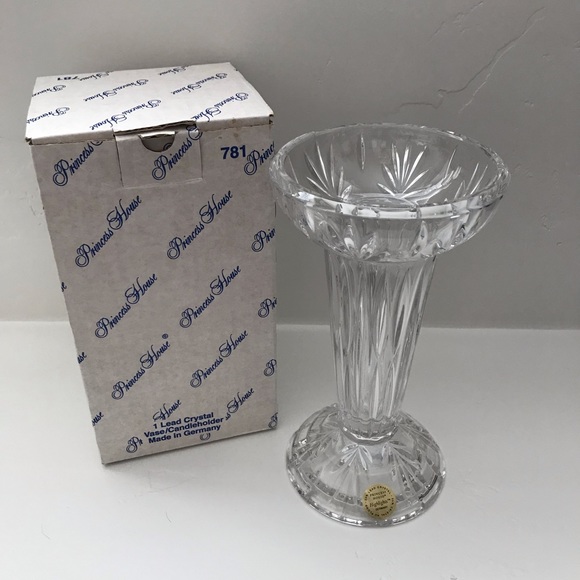 Princess House Accents Princess House Lead Crystal Vase Candle